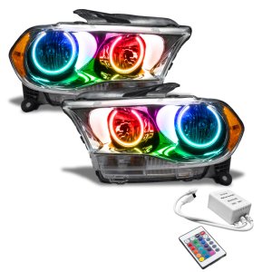 Dodge Durango Headlight Assembly - ORACLE Lighting - ColorSHIFT w/ Simple Controller - Chrome - `11-`13 Dodge Durango Headlight Assembly - ORACLE Lighting - ColorSHIFT w/ Simple Controller - Chrome - `11-`13